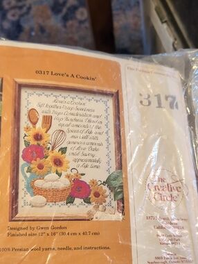 'Love's A Cookin'' Cross Stitch Kit - Multicolor